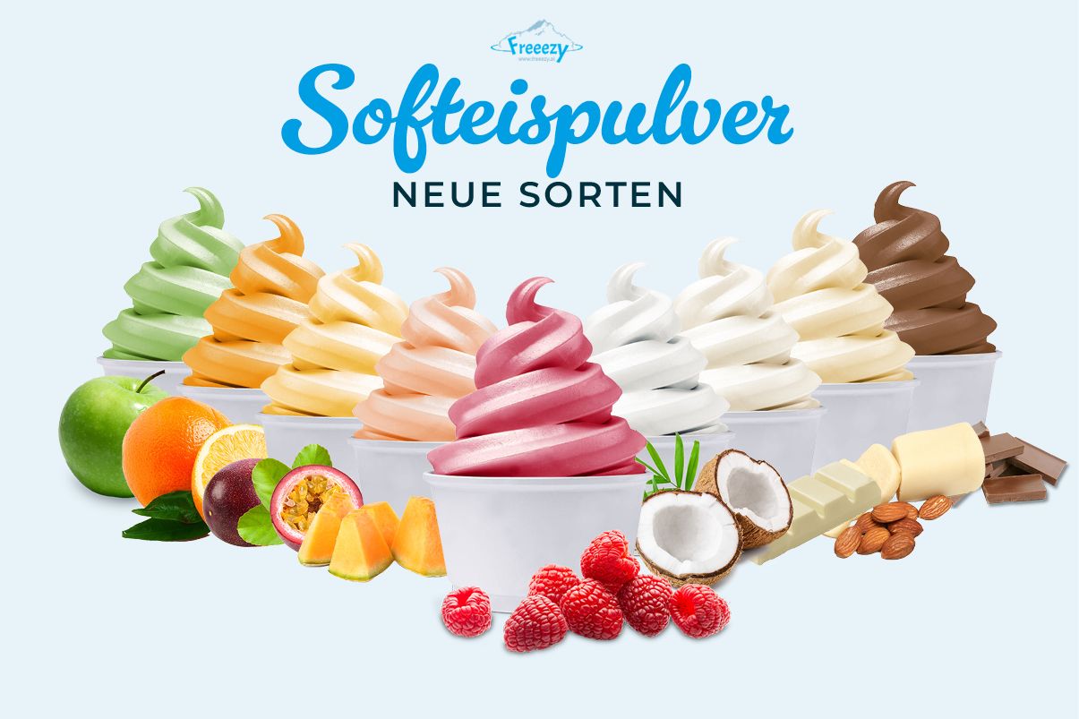 Freeezy Softeispulver - neue Geschmacksrichtungen