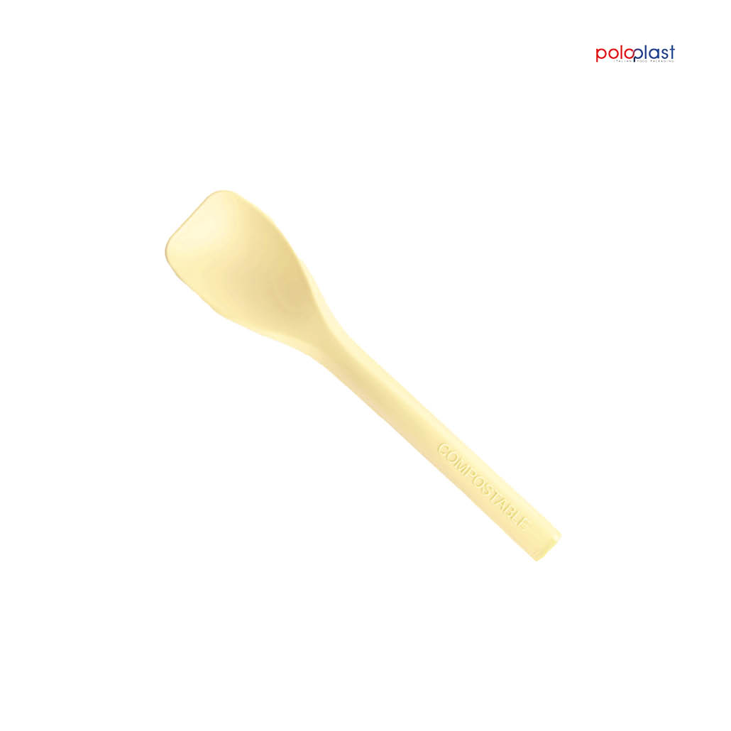 Poloplast Kompostierbare Löffel CUBA M Gelb
