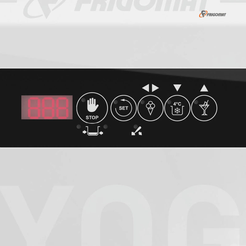 Displayansicht der Frigomat Softeismaschine Kiss 1 Yogurt