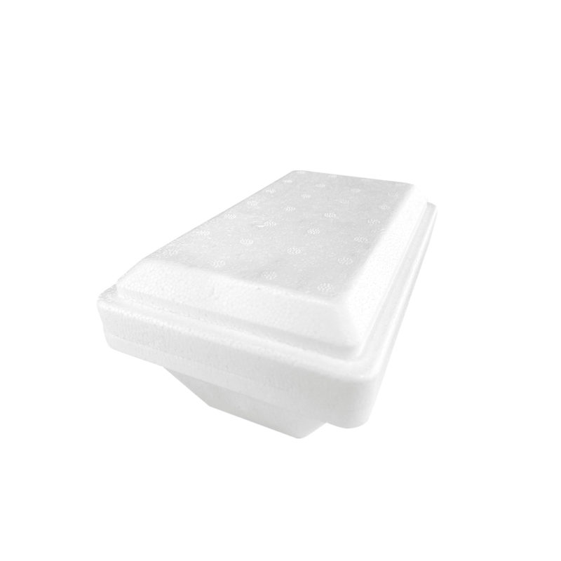 Ansicht von oben auf die geschlossene Thermo Eisbox weiß 1000cc