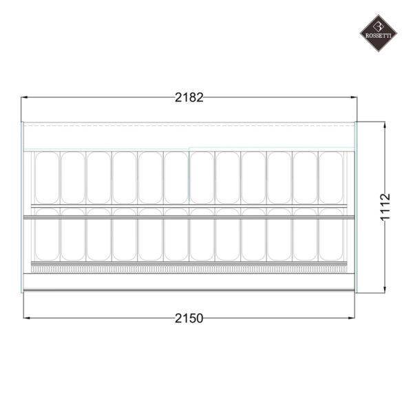 Technische Grafik von Rossetti Eisvitrine Paradice