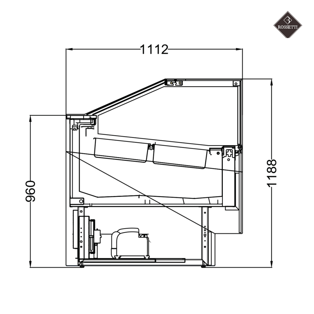 Technische Grafik von Rossetti Eisvitrine Paradice