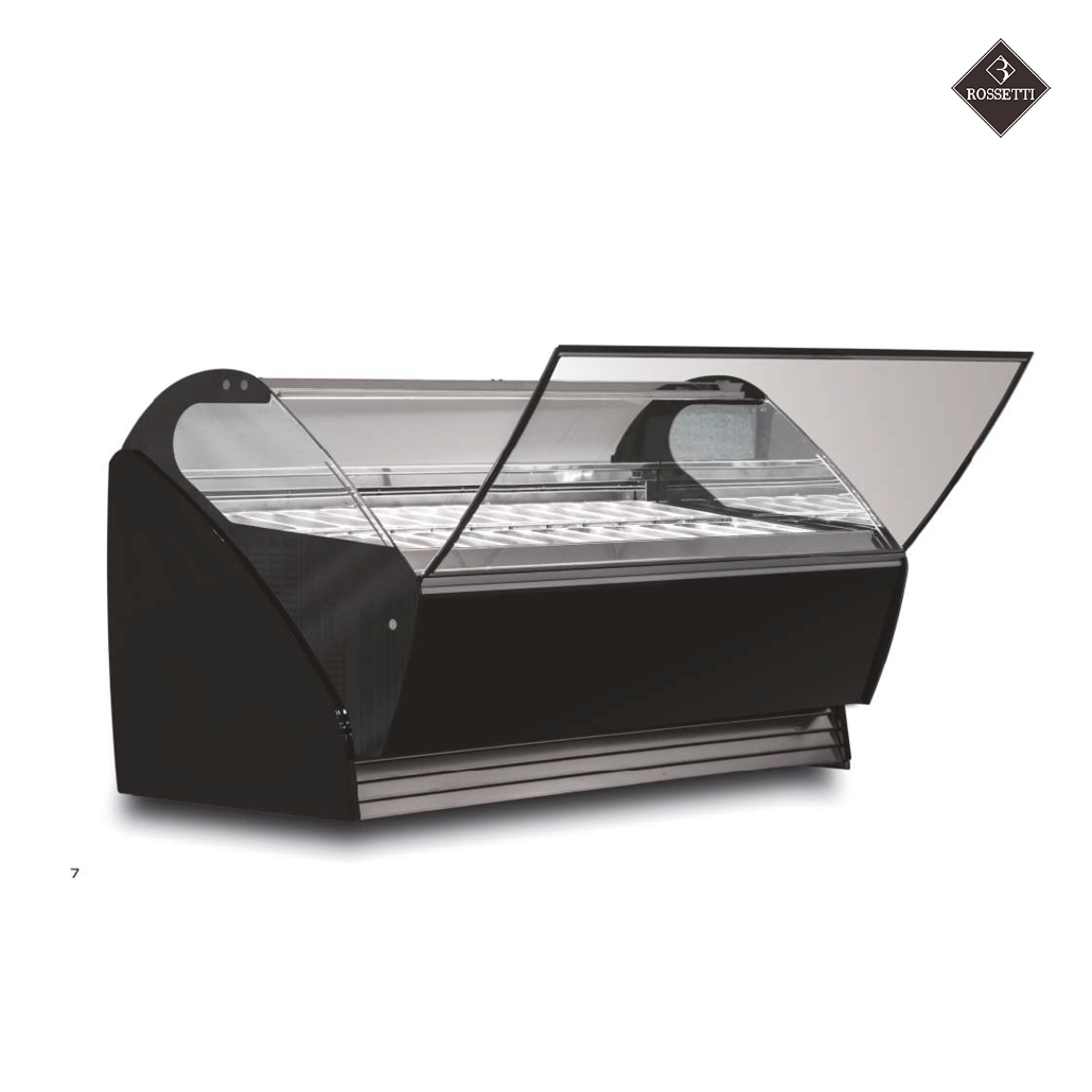 square eistheke rossetti schwarz mit offenem frontglas