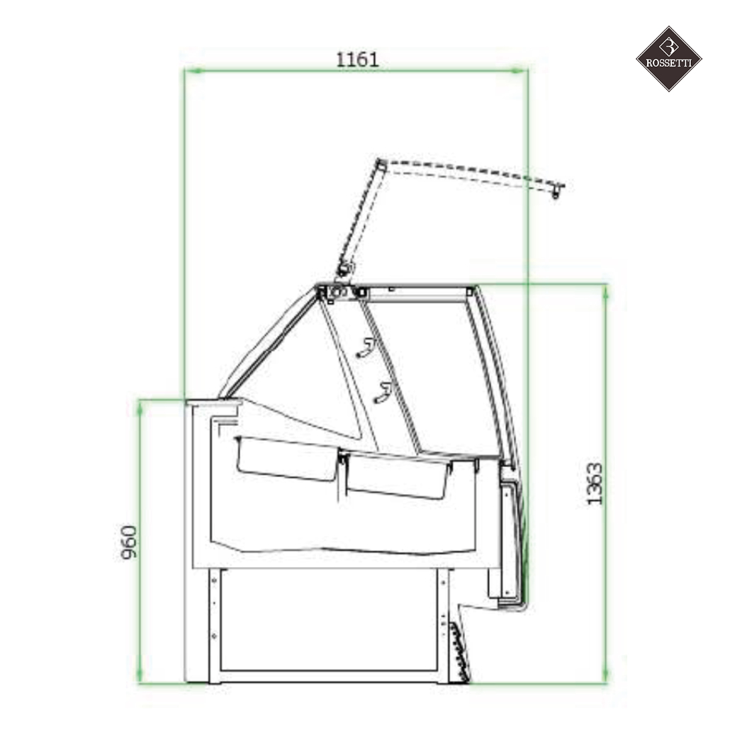 Rossetti Eisvitrine Tower 1350 - A45 – Bild 10