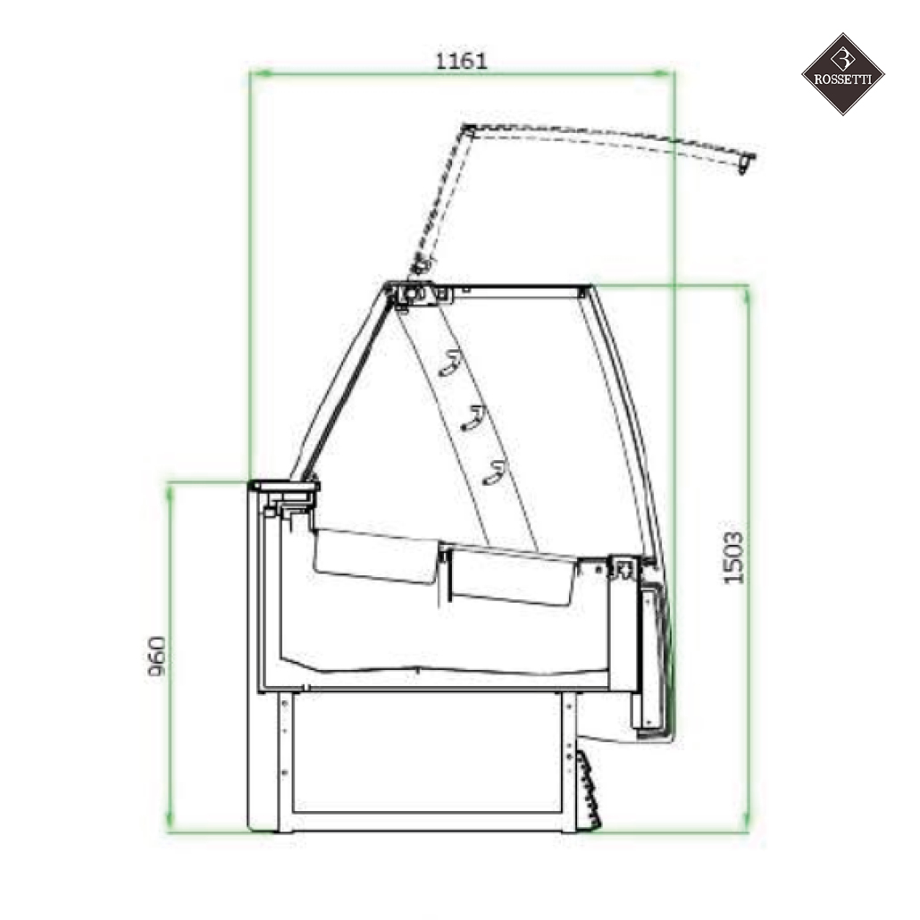 Rossetti Eisvitrine Tower 1500 - 165G – Bild 10