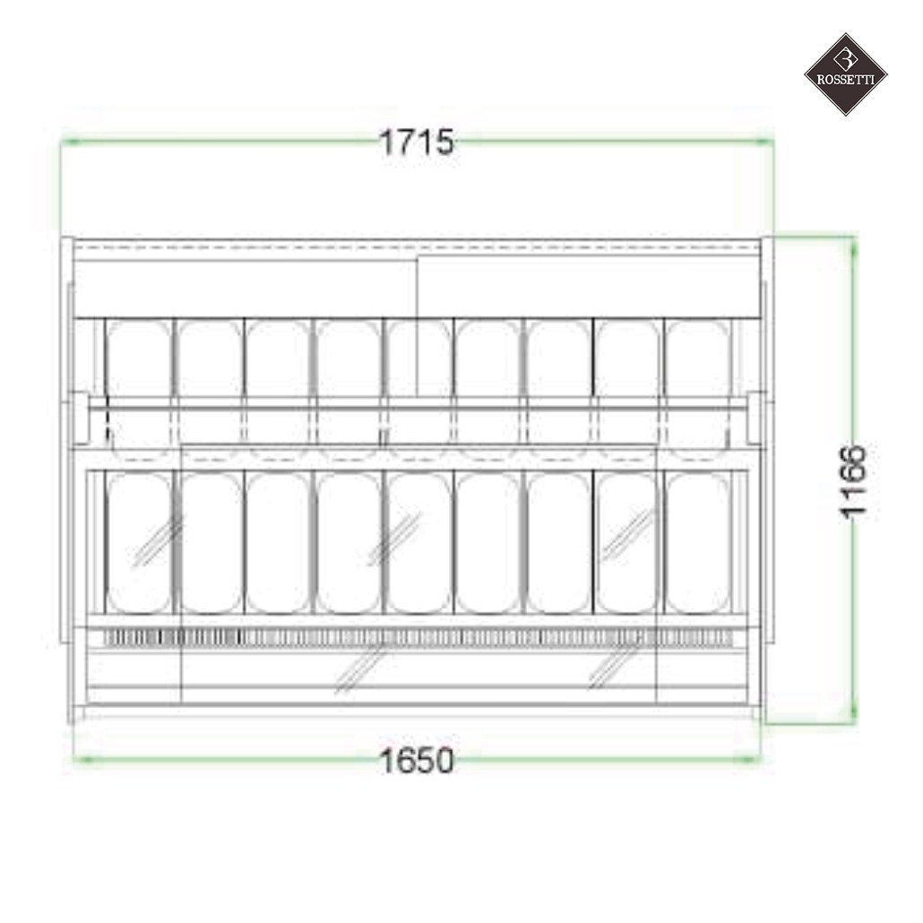 Rossetti Eisvitrine Tower 1500 - 165G – Bild 12