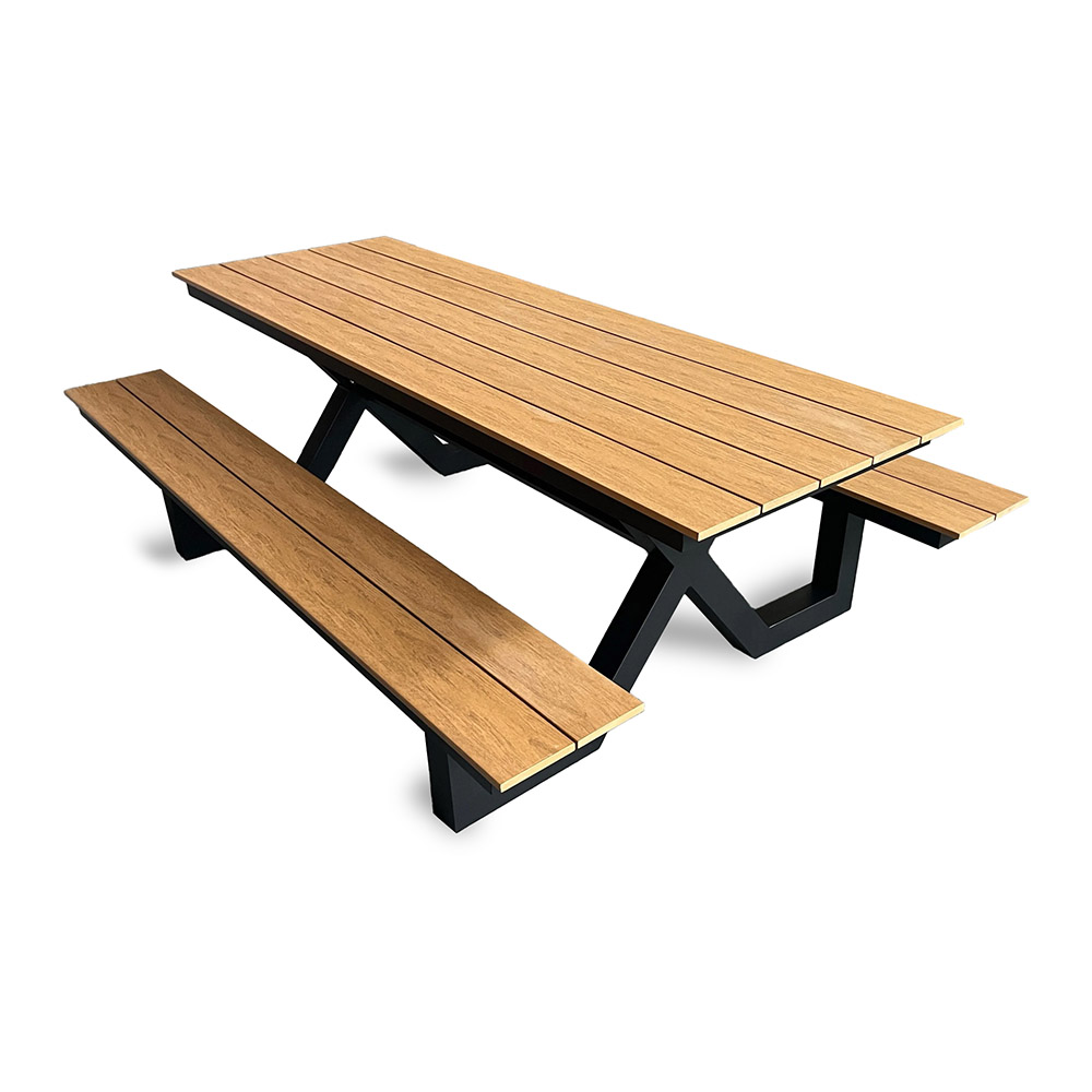 Gastro Outdoor Tisch Holzoptik